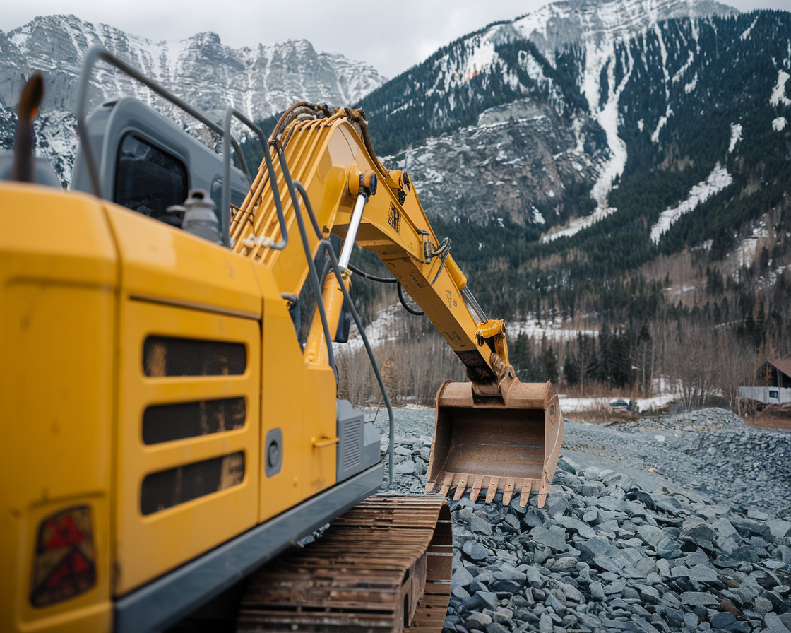 Excavator used 3d parts for use in the rockies